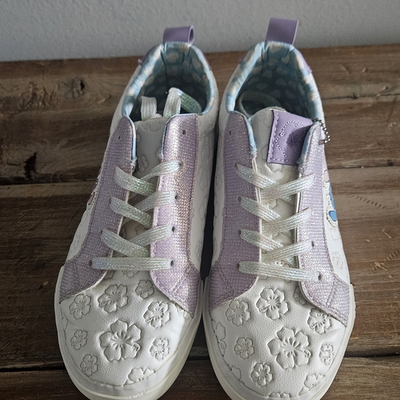 Girls Stitch Sneakers White/lavender - Picture 2 of 2